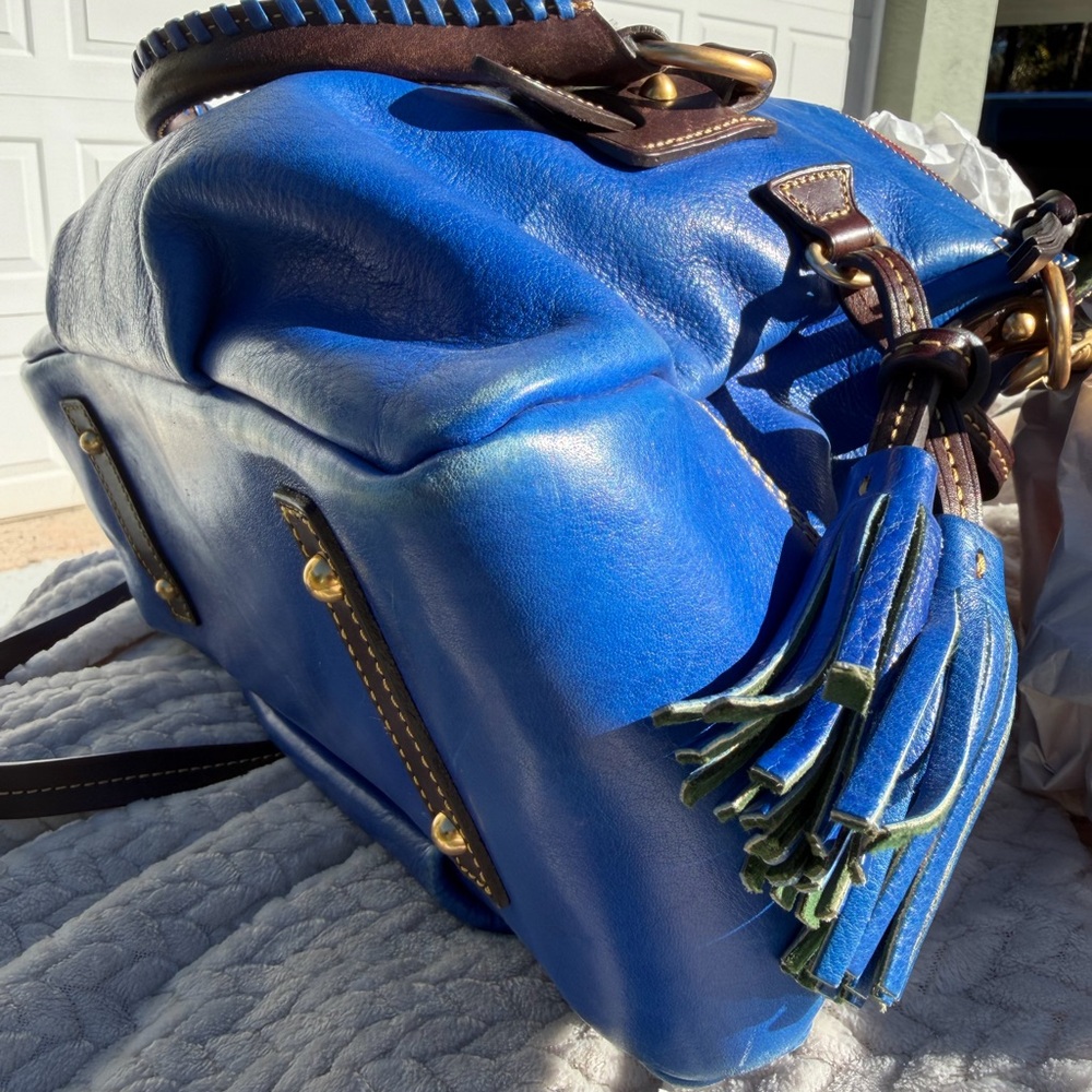 Dooney & Bourke Blue Toledo Florentine Satchel - Picture 13 of 16